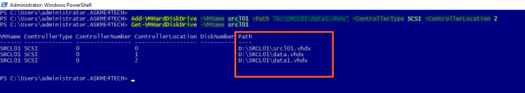 Add-Vhd and Get-Vhd powershell commands